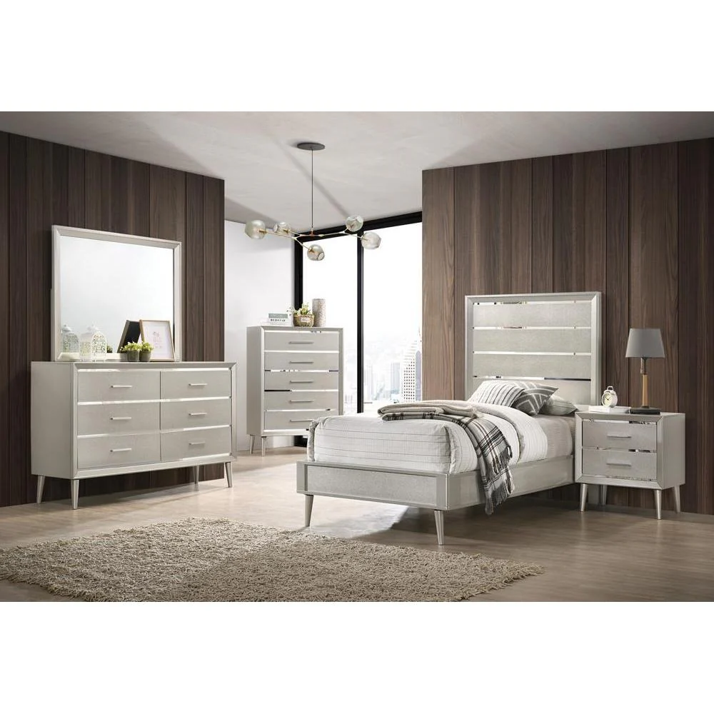 Ramon - Twin Bed - Pearl Silver - Image 2