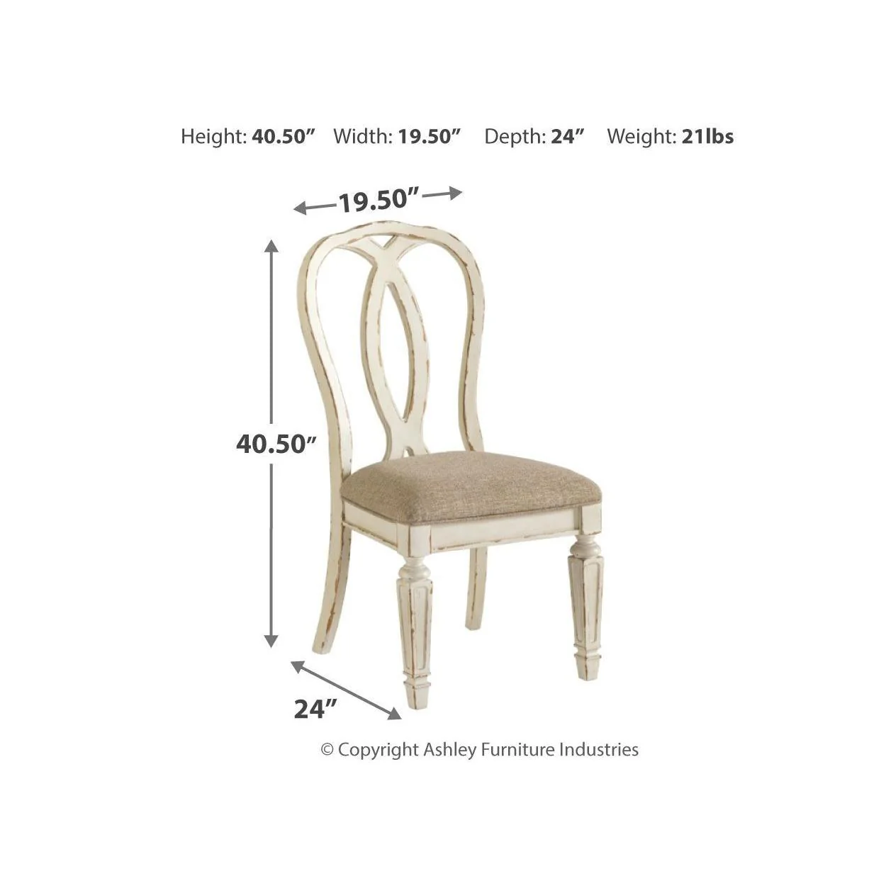 Realyn - Chipped White - Dining Chair (set Of 2) - Ribbonback - Image 4