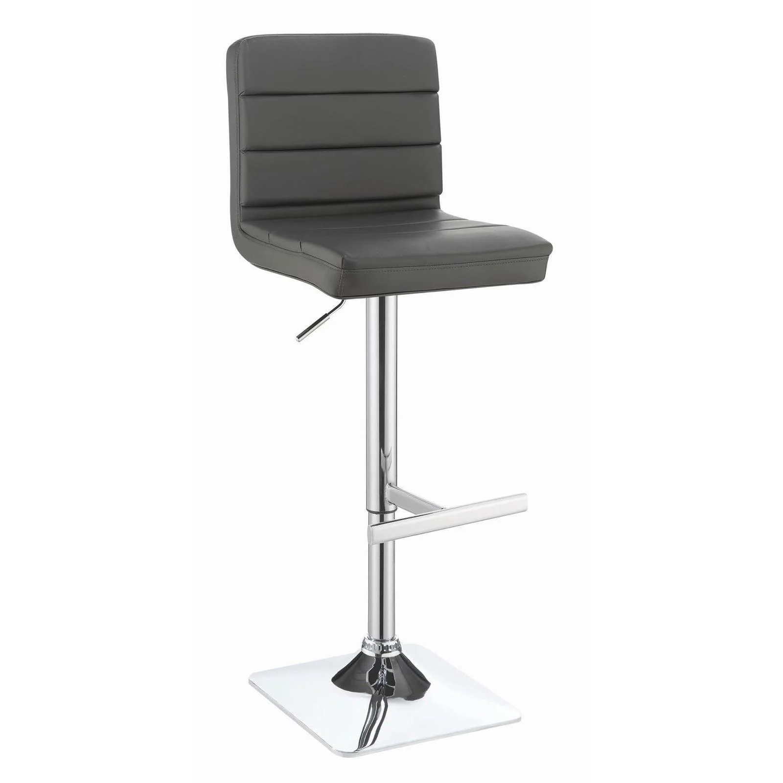 Rec Room/ Bar Tables: Chrome/glass - Adjustable Bar Stool - Grey - Image 7