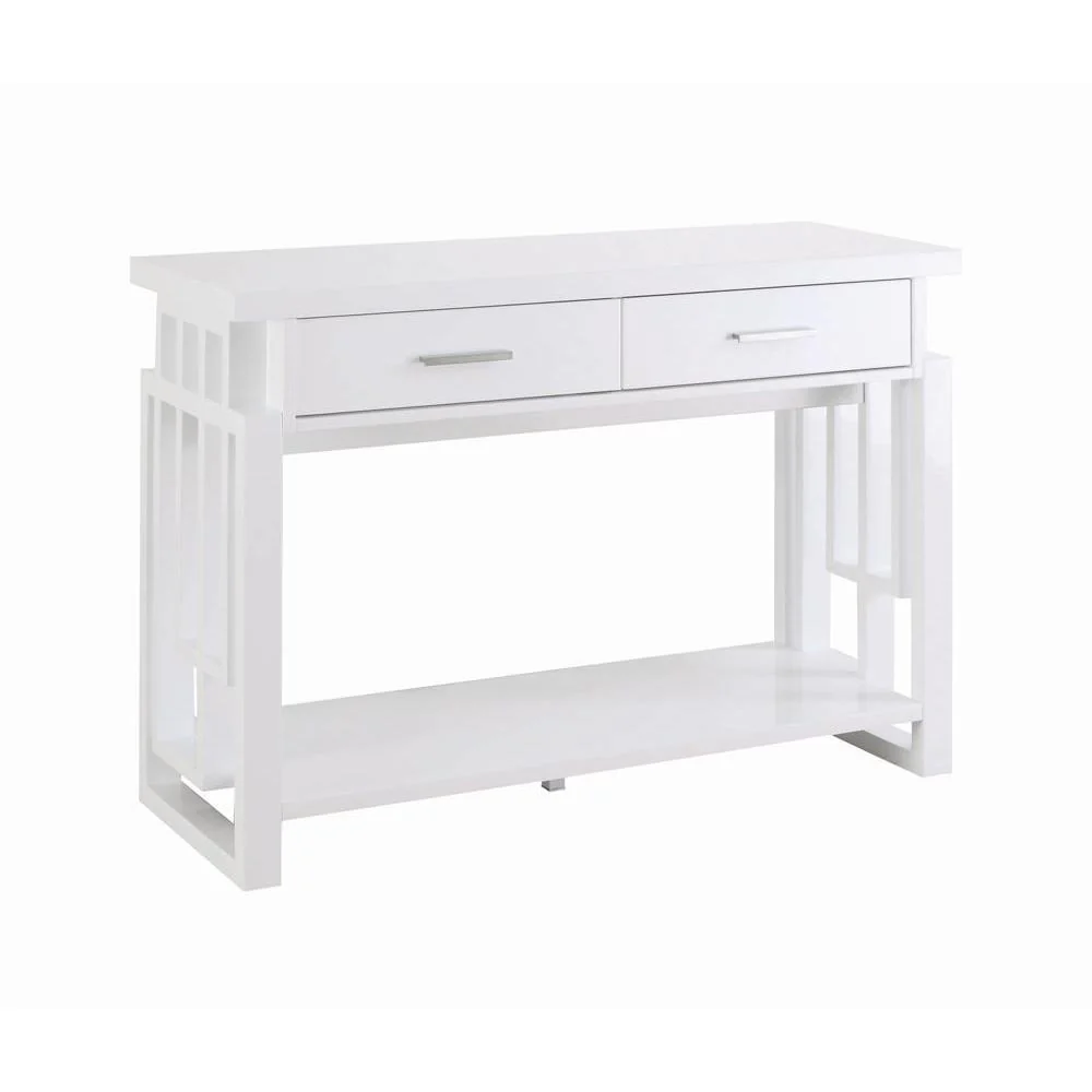 Rectangular 2-drawer Sofa Table - White - Image 2