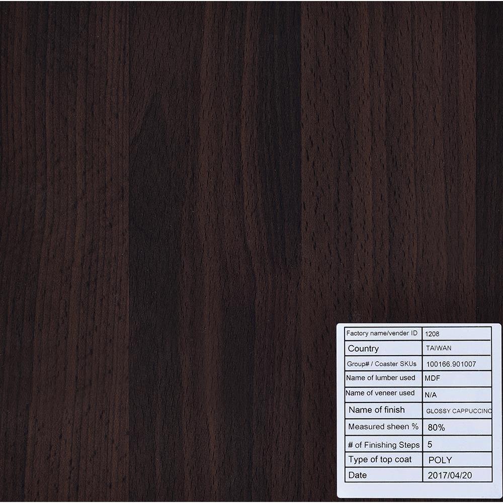 Rectangular 2-shelf Bar Unit Glossy - Cappuccino - Image 6