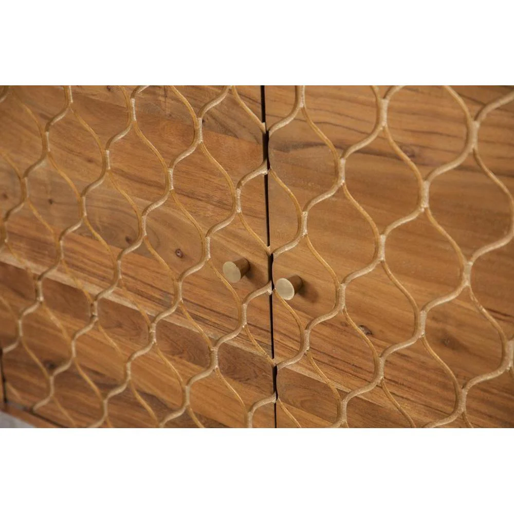Rectangular 3-door Accent Cabinet - Natural - Image 3