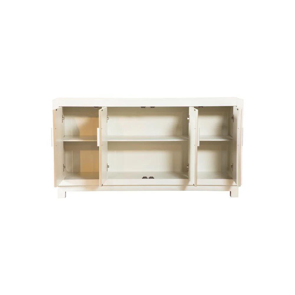 Rectangular 4-door Accent Cabinet - Beige - Image 3