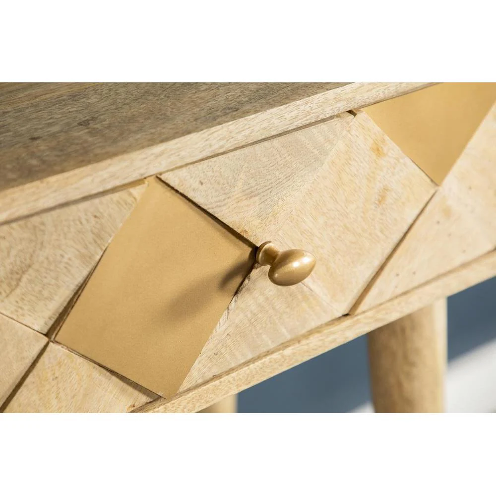 Rectangular Console Table - Light Brown - Image 2