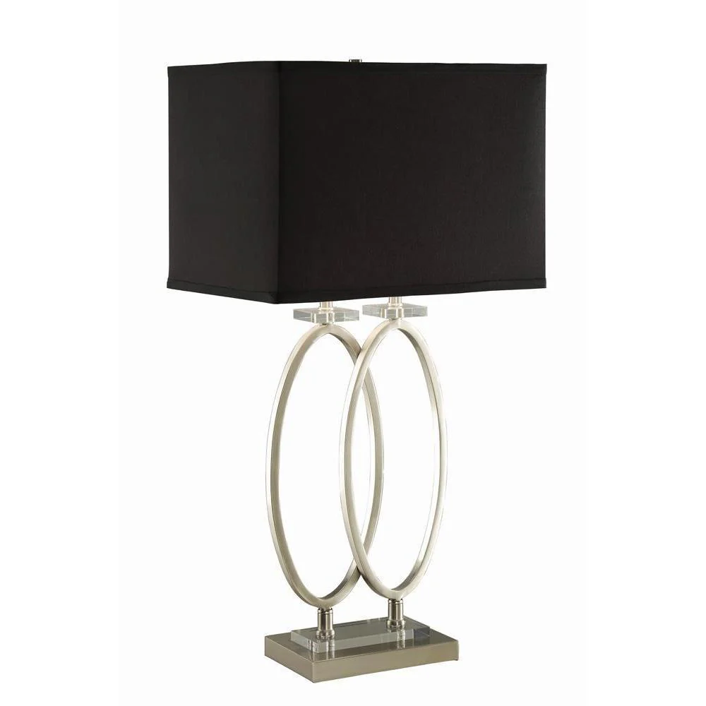 Rectangular Shade Table Lamp - Black