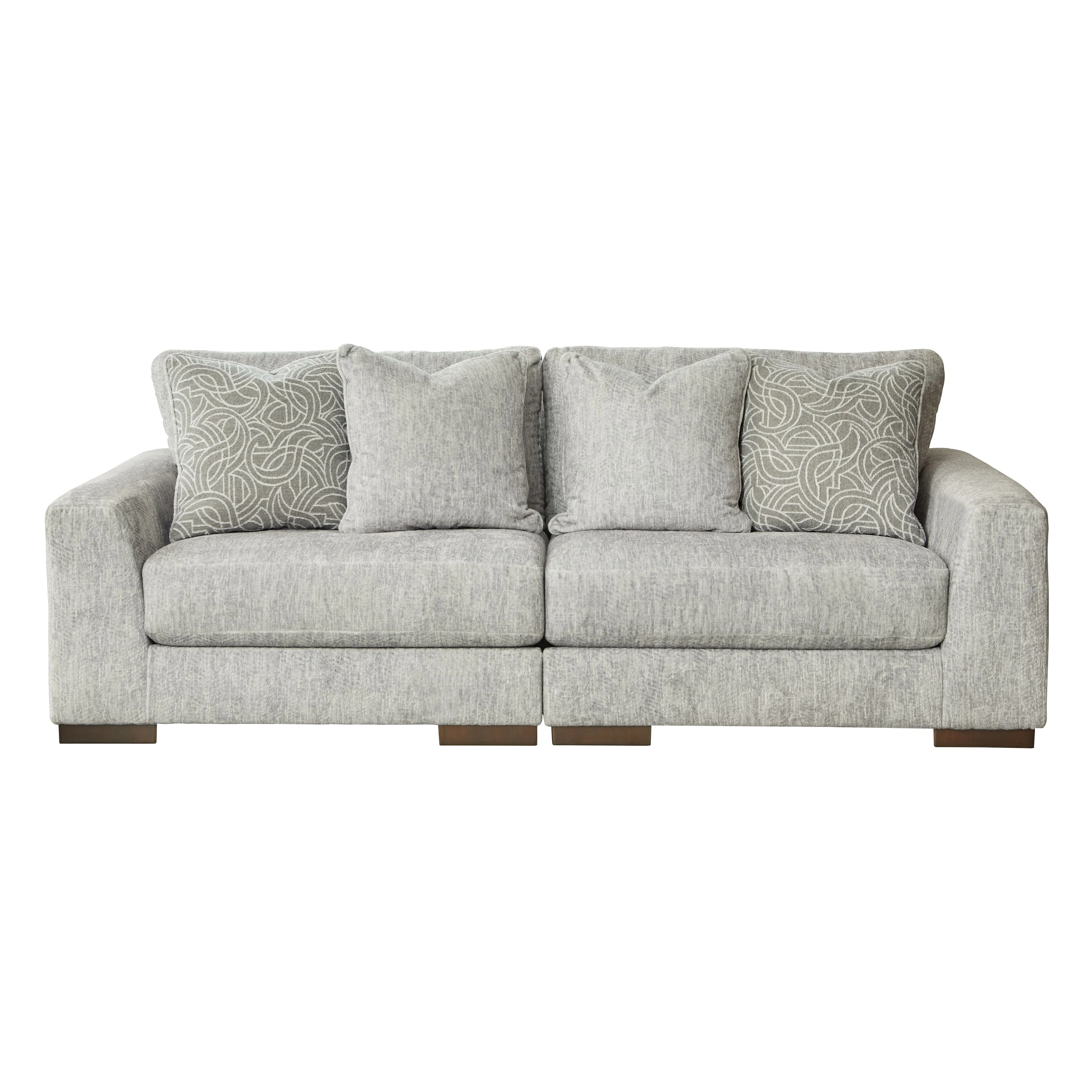 Regent Park - Pewter - Left Arm Facing Corner Chair 2 Pc Sectional - Image 5