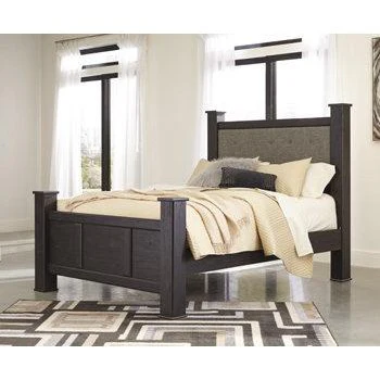 Reylow - Dark Brown - Queen Poster Rails