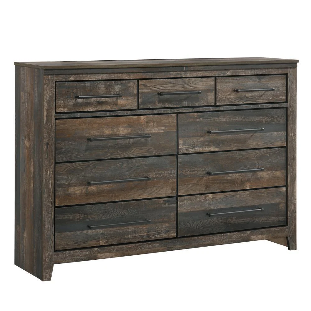 Ridgedale - 9-drawer Dresser - Weathered Dark Brown