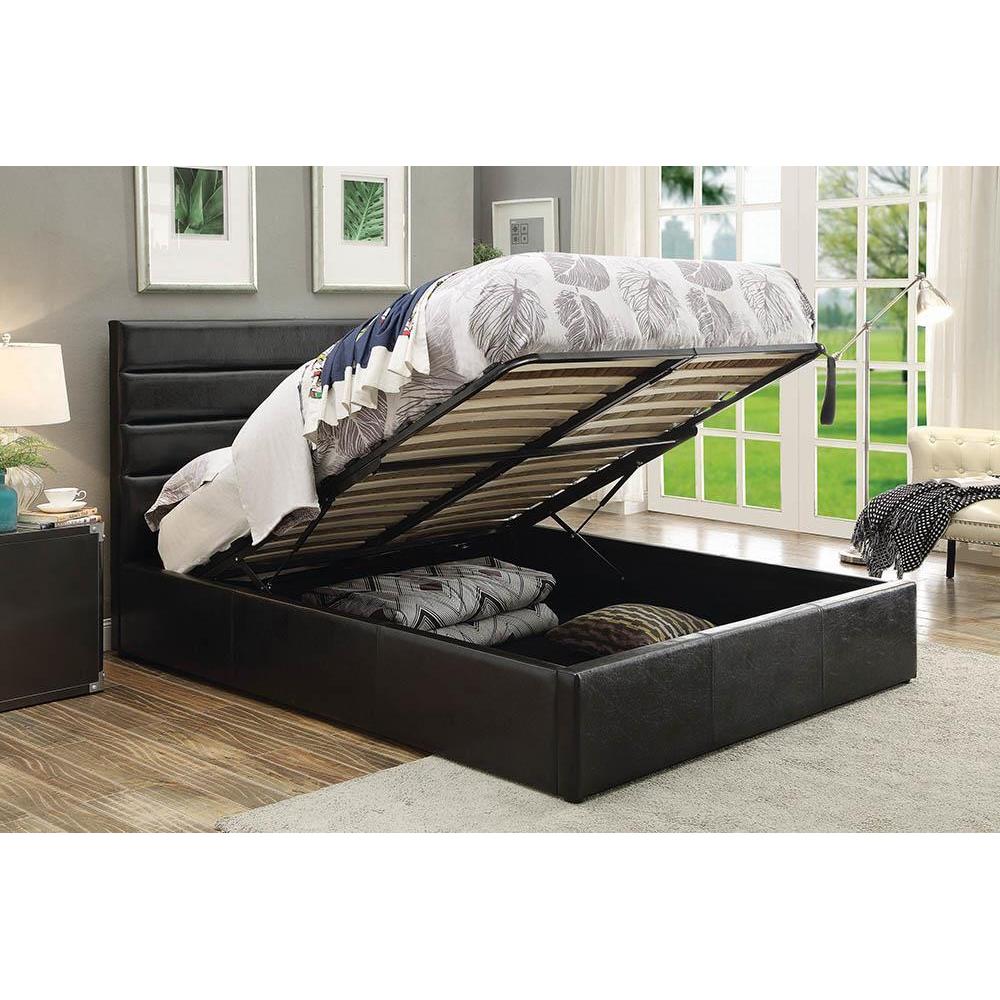 Riverbend - Upholstered Bed - Black - Queen Storage Bed - Image 2