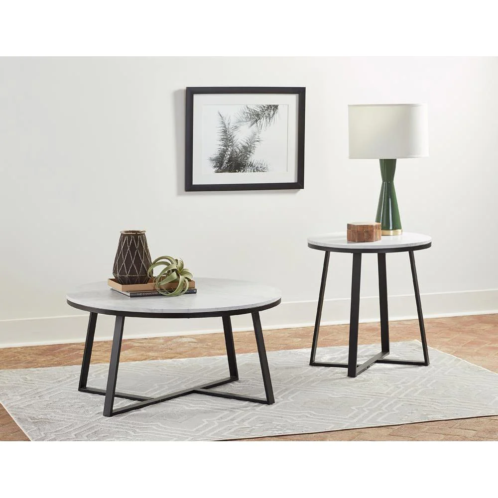 Round Coffee Table - White - Image 3