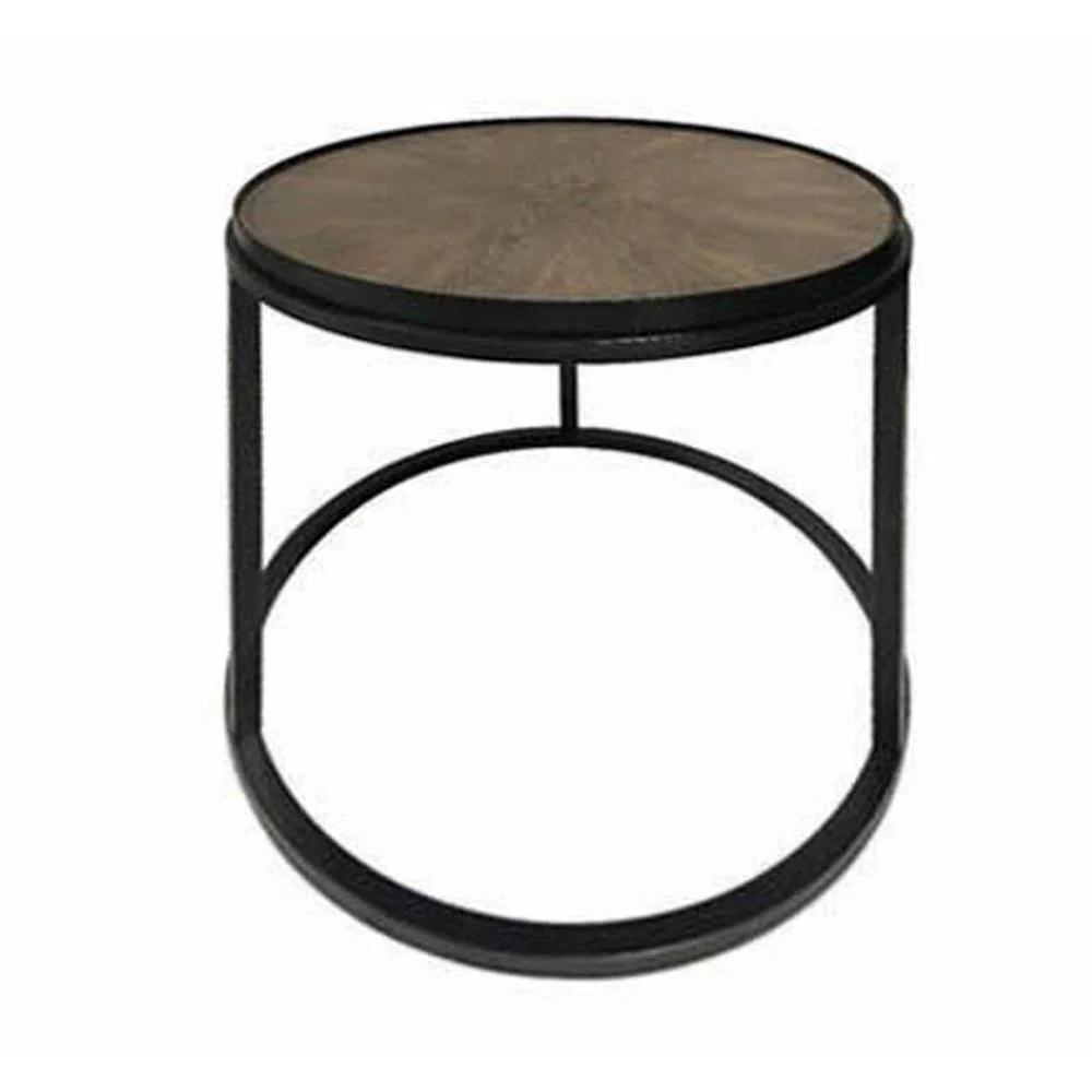 Round End Table - Brown