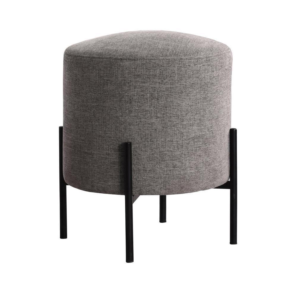 Round Ottoman Grey - Image 2