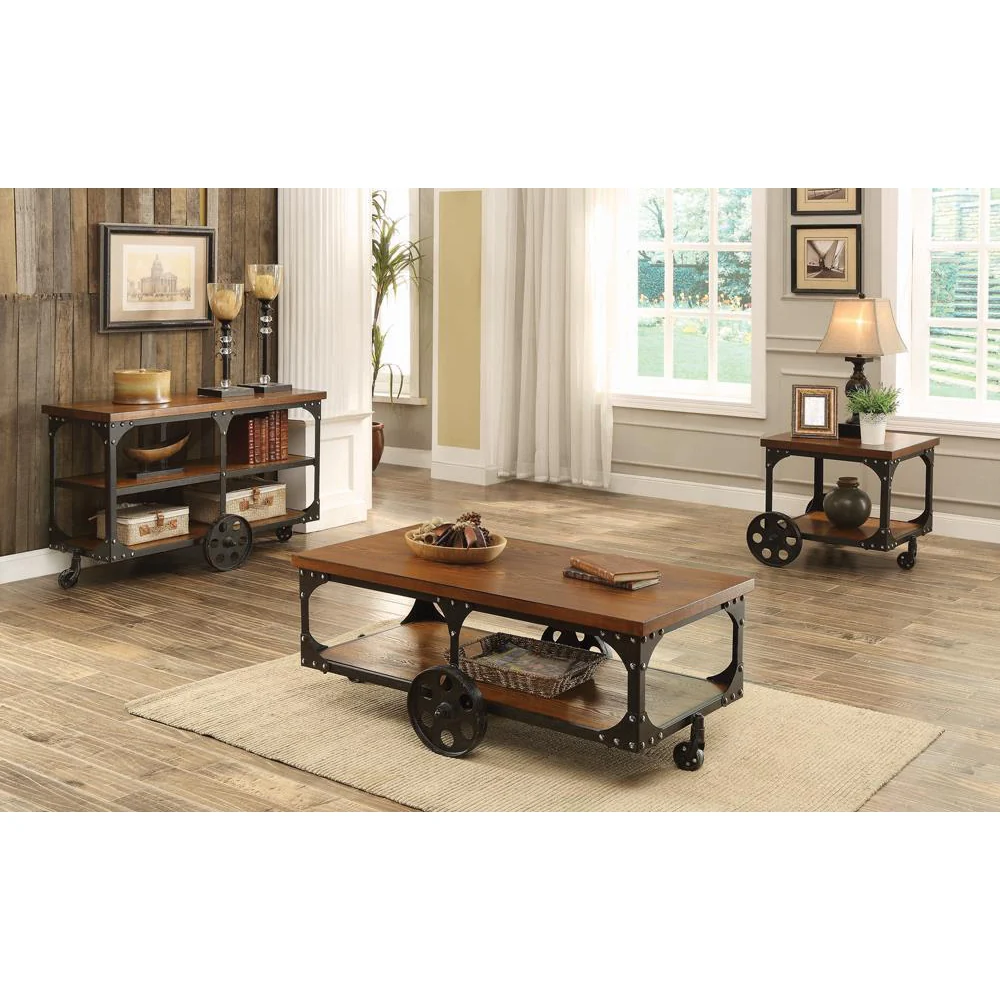 Roy - Sofa Table With 2-shelf - Brown - Image 2