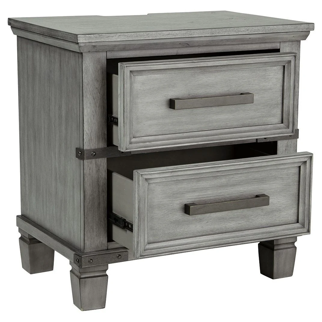 Russelyn - Gray - Two Drawer Night Stand - Image 3