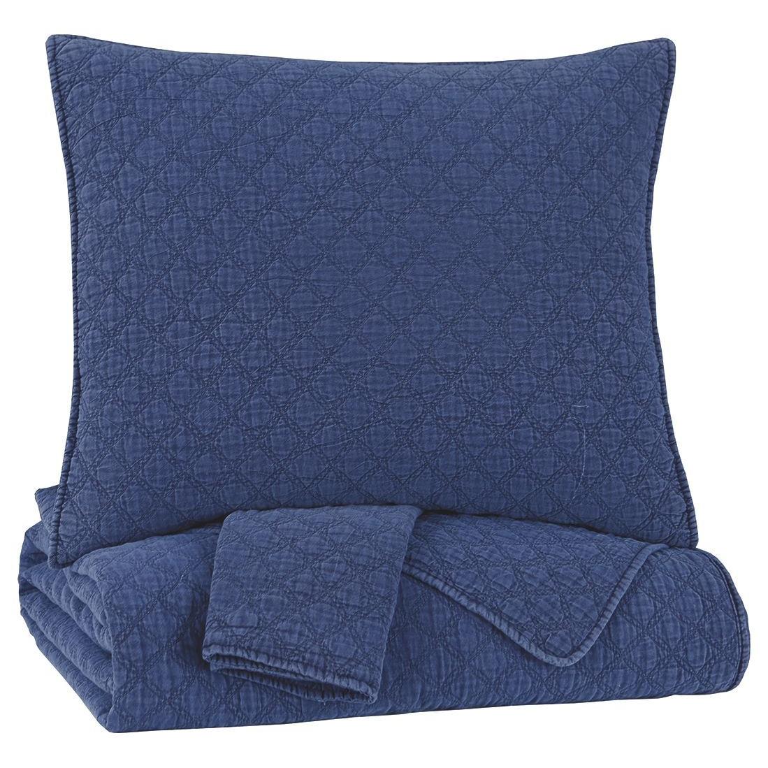 Ryter - Navy - Queen/full Coverlet Set