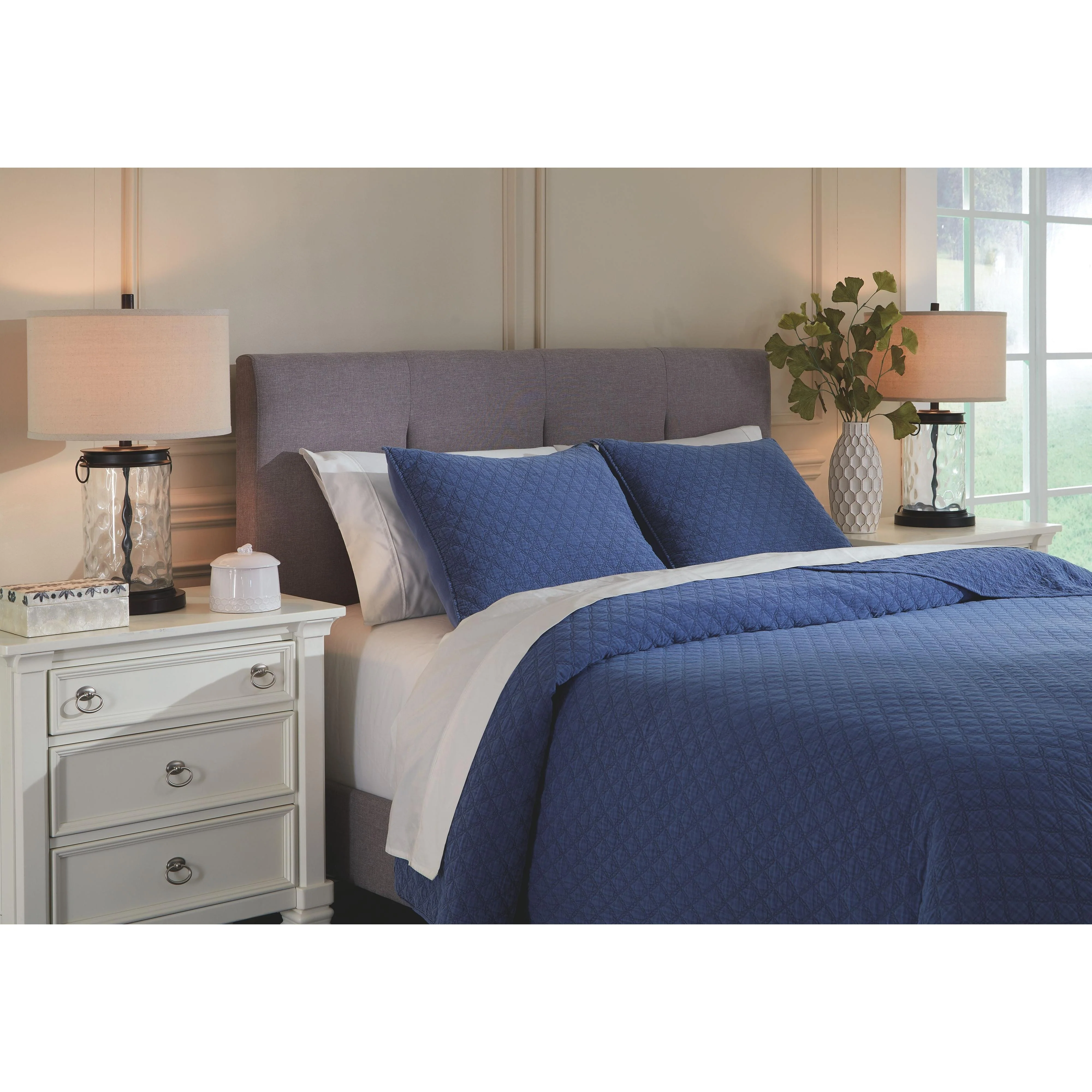 Ryter - Navy - Queen/full Coverlet Set - Image 3