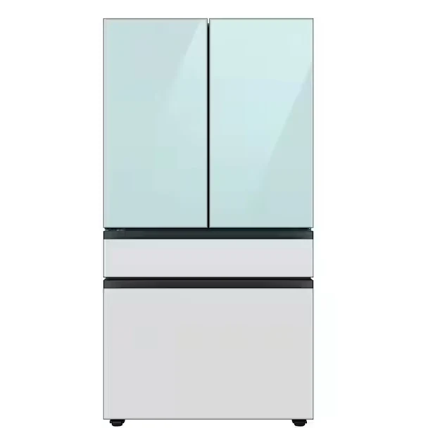 Samsung Bespoke 29 cu. ft 4-Door French Door Refrigerator with Beverage Center - Morning Blue Glass