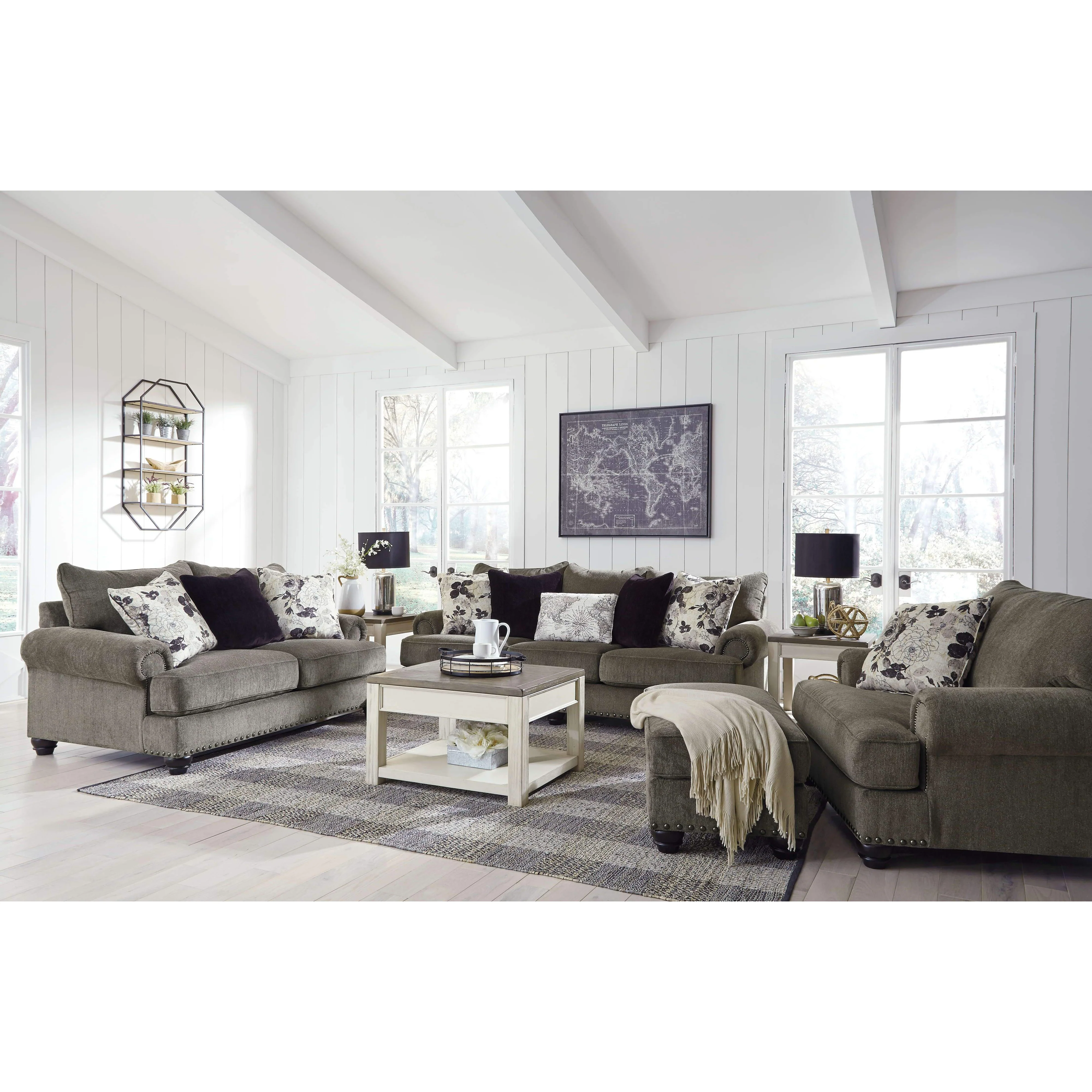Sembler - Cobblestone - 2 Pc. - Chair And A Half With Ottoman - Image 4