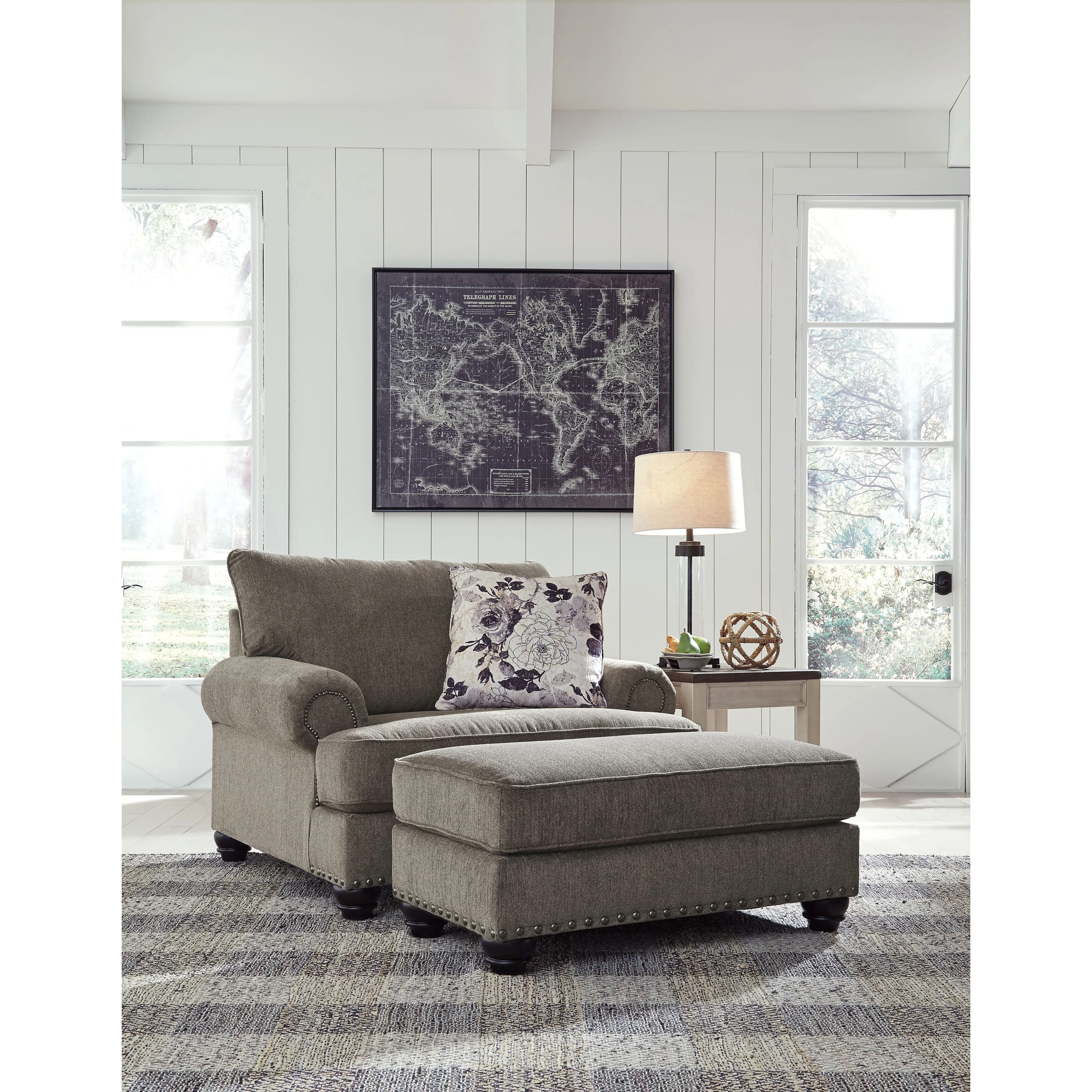 Sembler - Cobblestone - 2 Pc. - Chair And A Half With Ottoman - Image 5