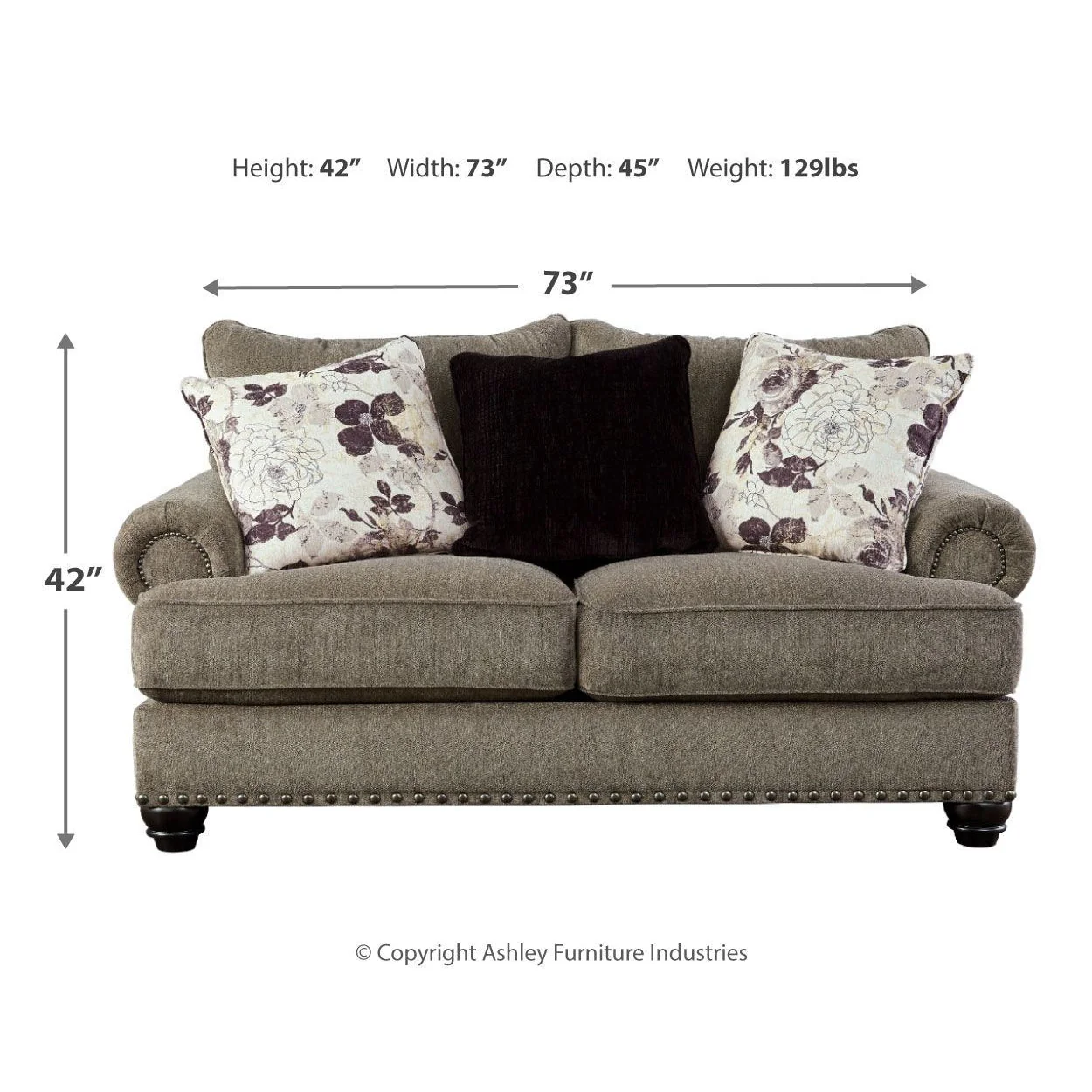 Sembler - Cobblestone - Loveseat - Image 4