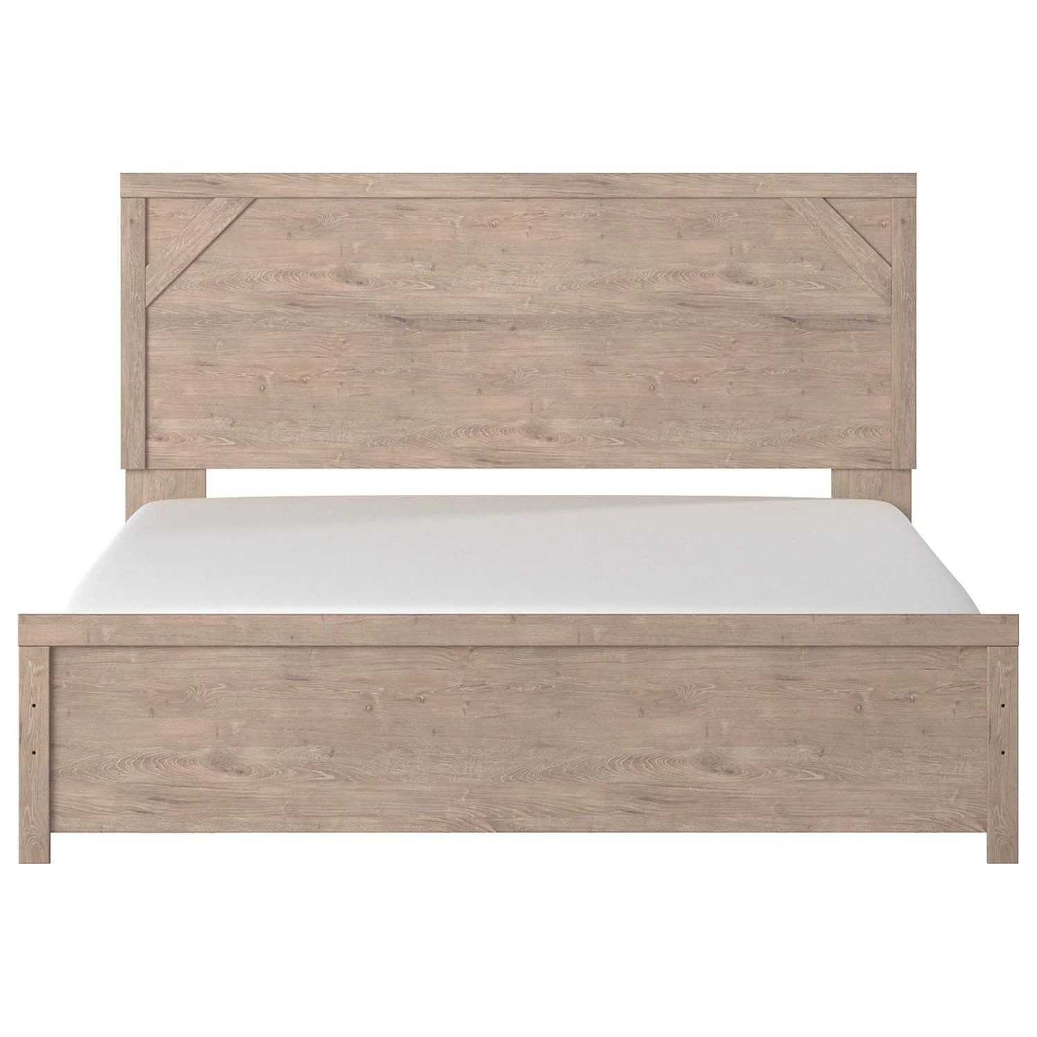 Senniberg - Light Brown/white - King Panel Bed - Image 3