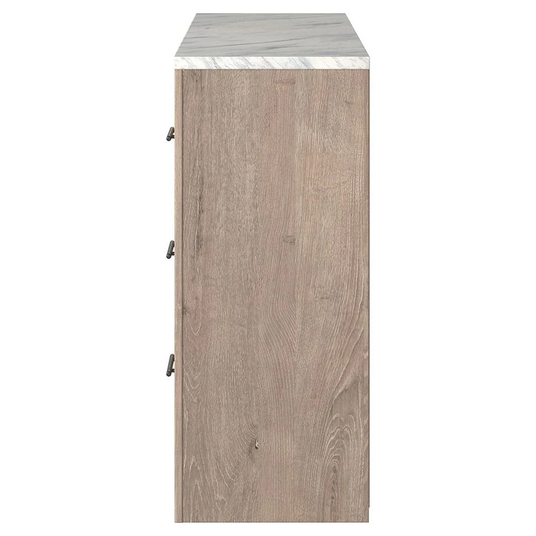 Ashley Senniberg Six Drawer Dresser in Light Brown/White - Image 6