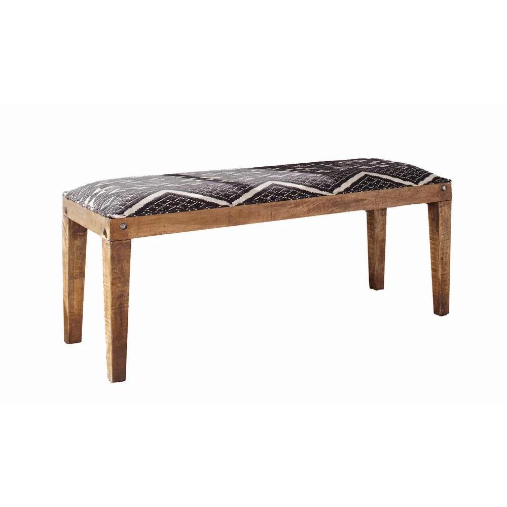 Serene Rectangular Upholstered Bench - Light Brown - Image 3