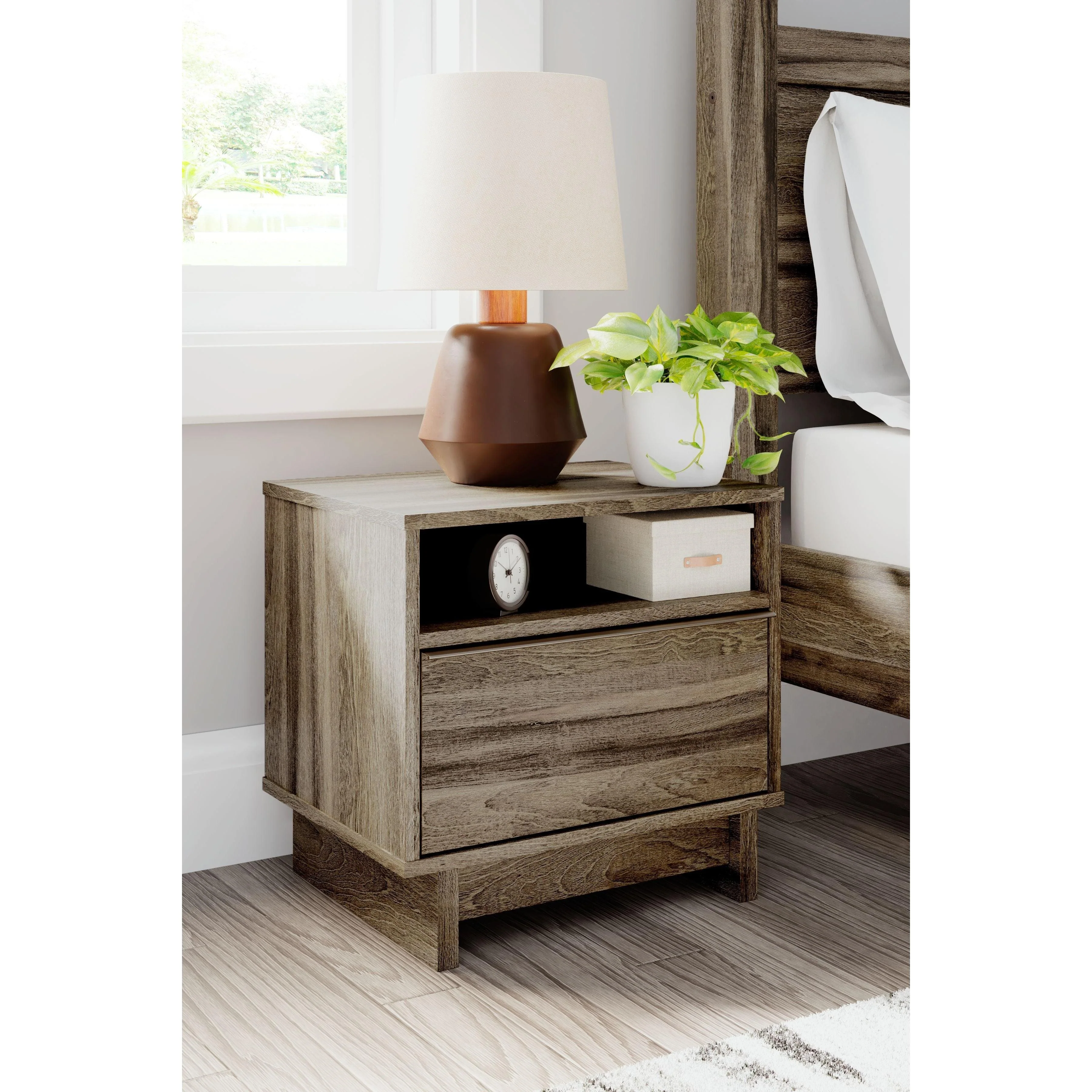 Shallifer - Brown - One Drawer Night Stand - Image 2