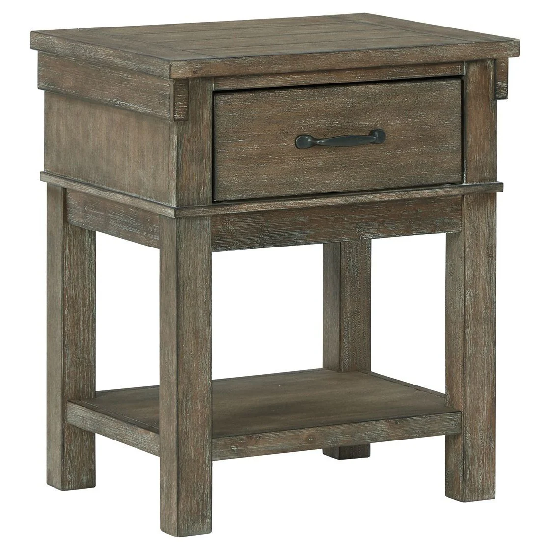 Shamryn - Grayish Brown - One Drawer Night Stand