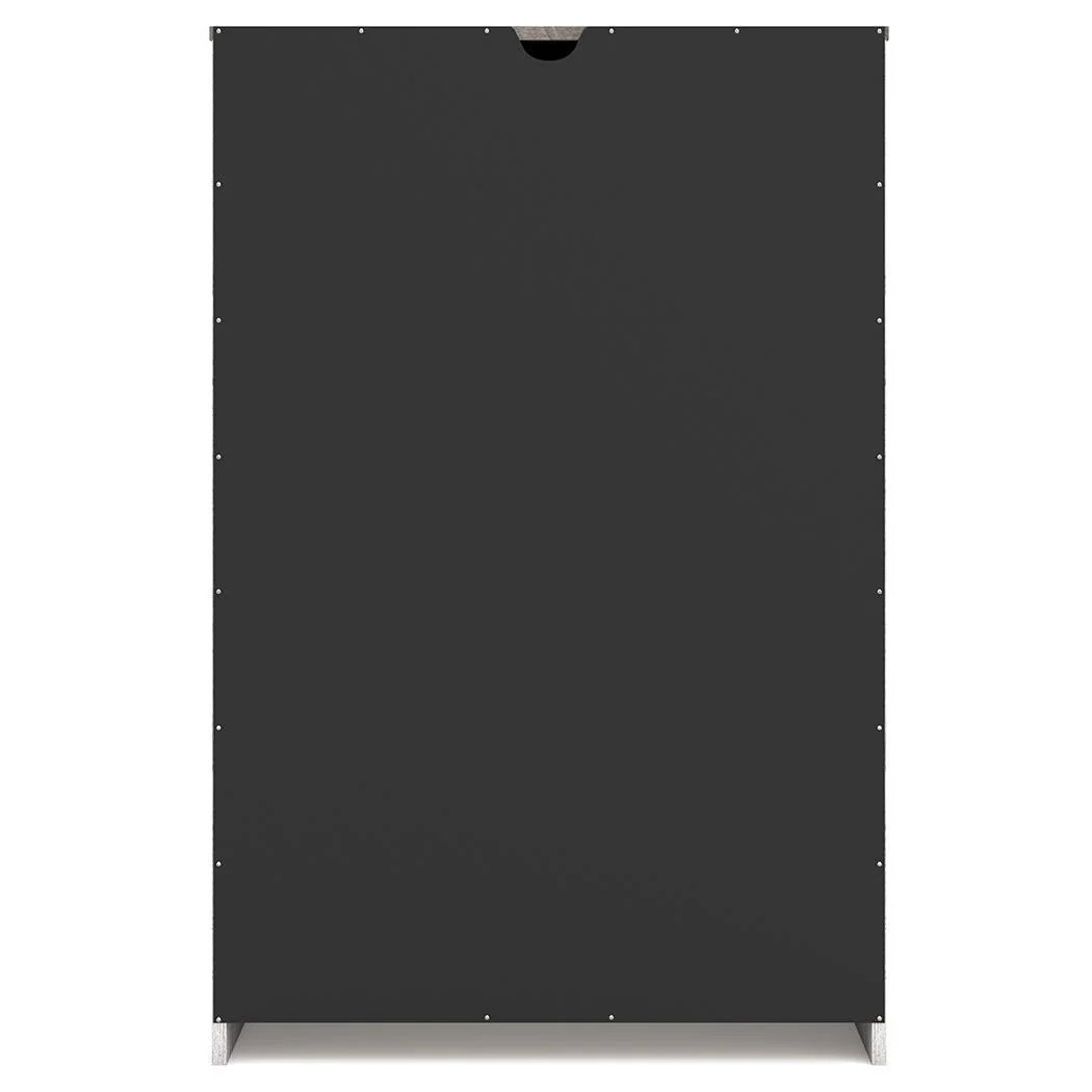 Shawburn - White / Black / Gray - Five Drawer Chest - Vinyl-wrapped - Image 13
