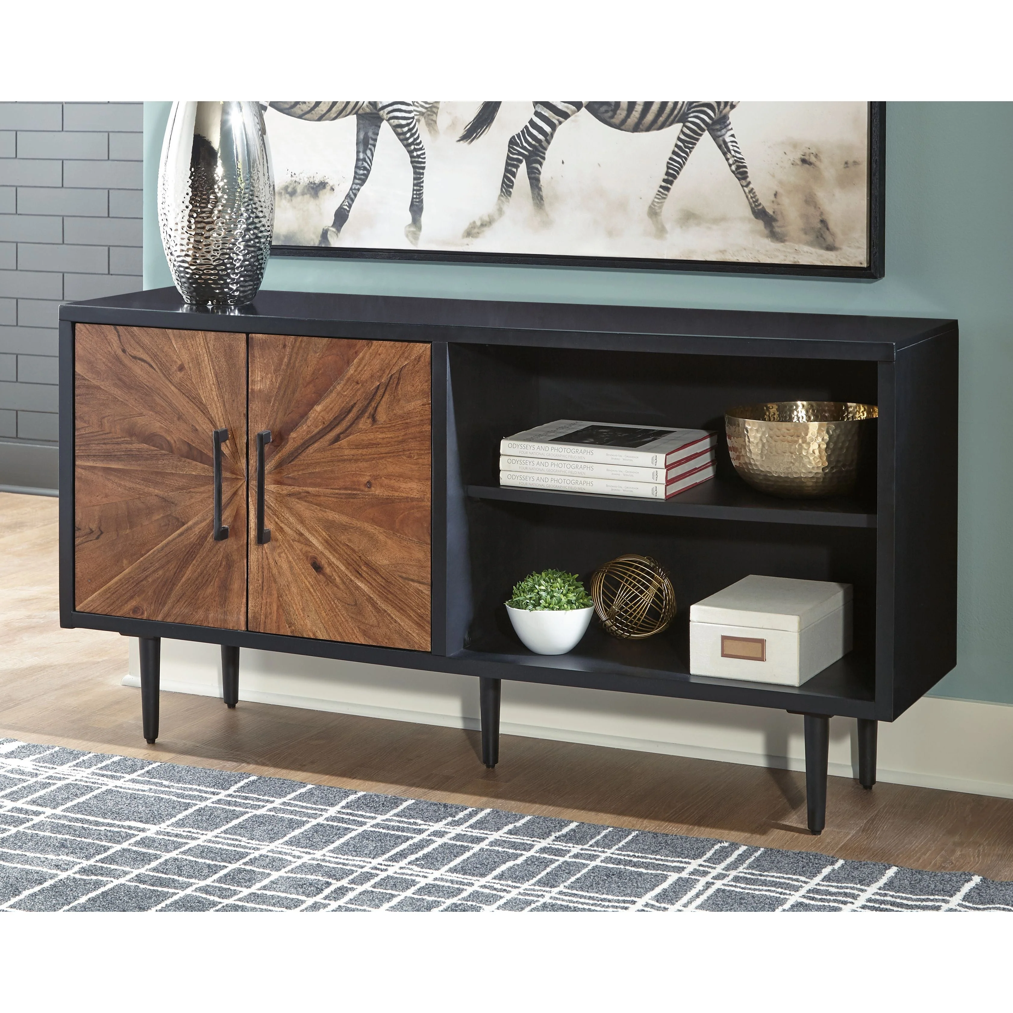 Shayland - Black/brown - Accent Cabinet - Image 2