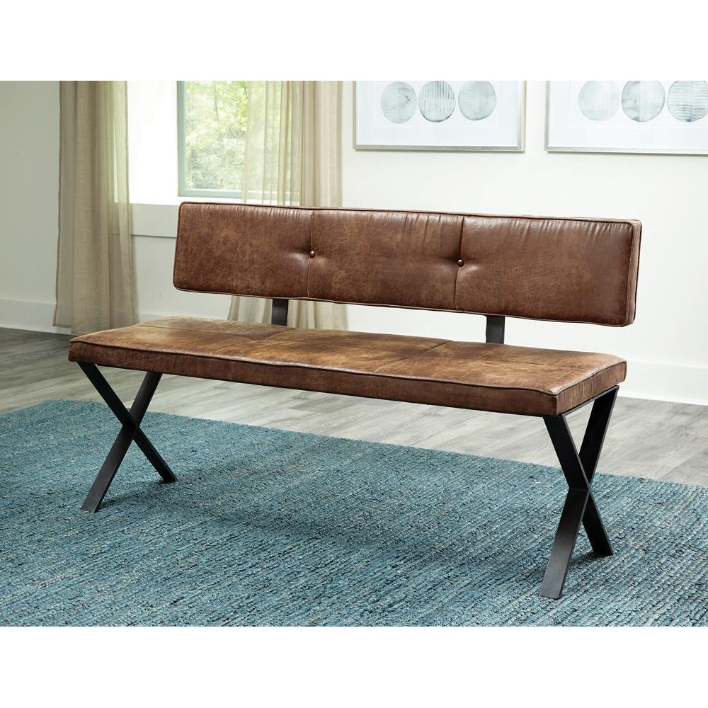 Sherman - Upholstered Benche - Brown