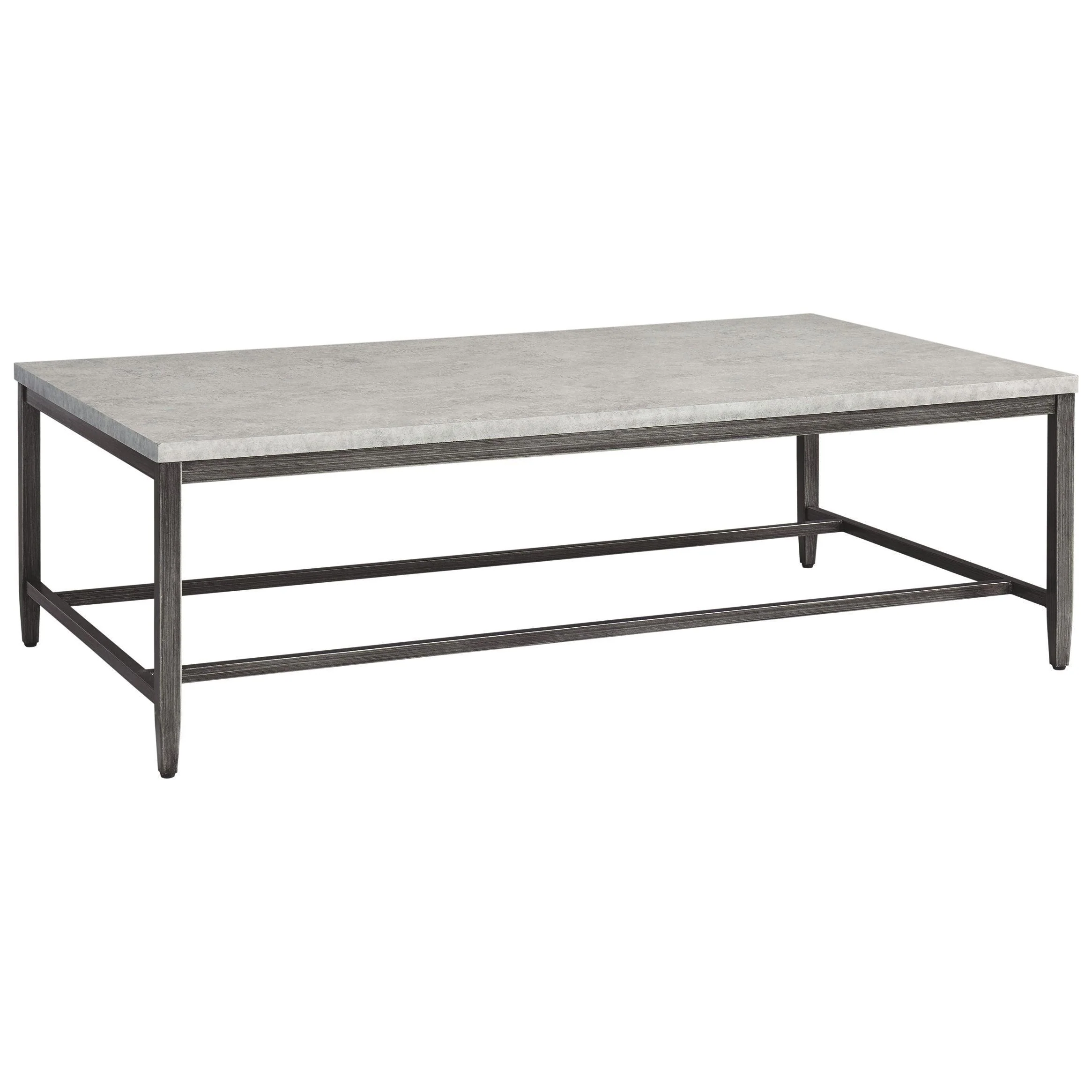 Shybourne - Gray/aged Bronze - Rectangular Cocktail Table