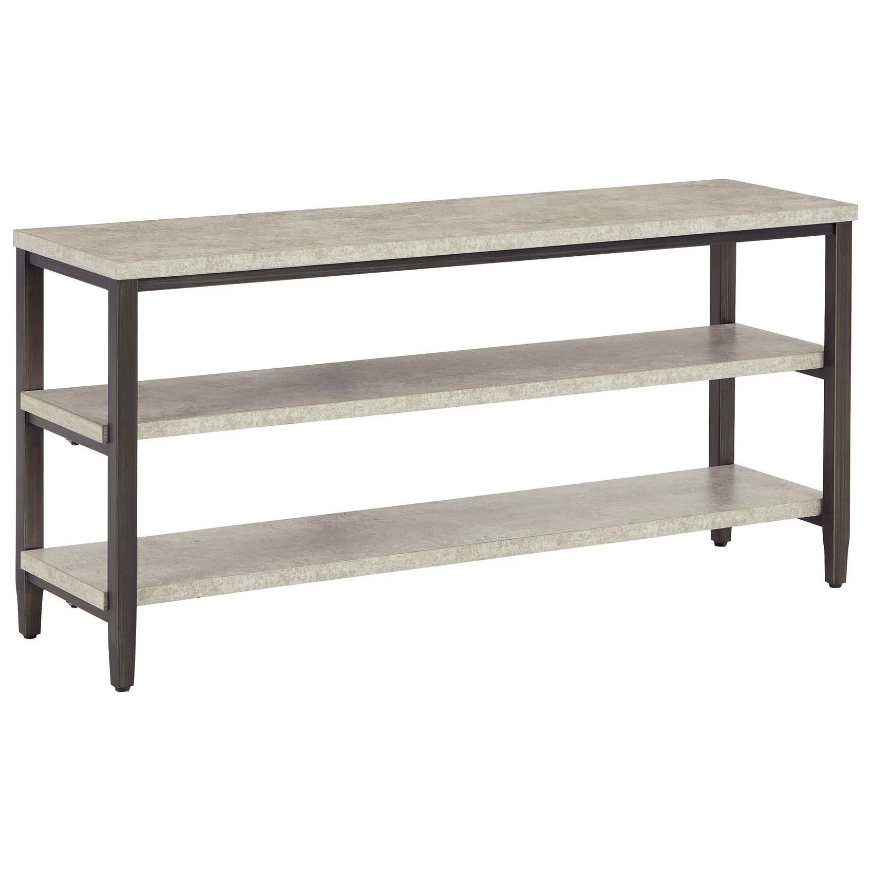 Shybourne - Gray/aged Bronze - Sofa Table
