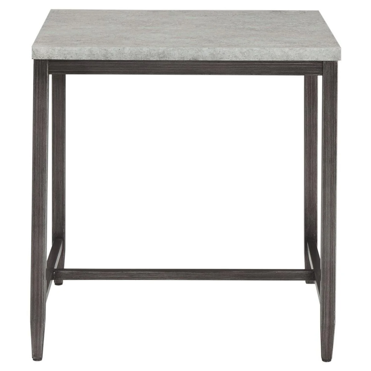 Shybourne - Gray/aged Bronze - Square End Table - Image 3
