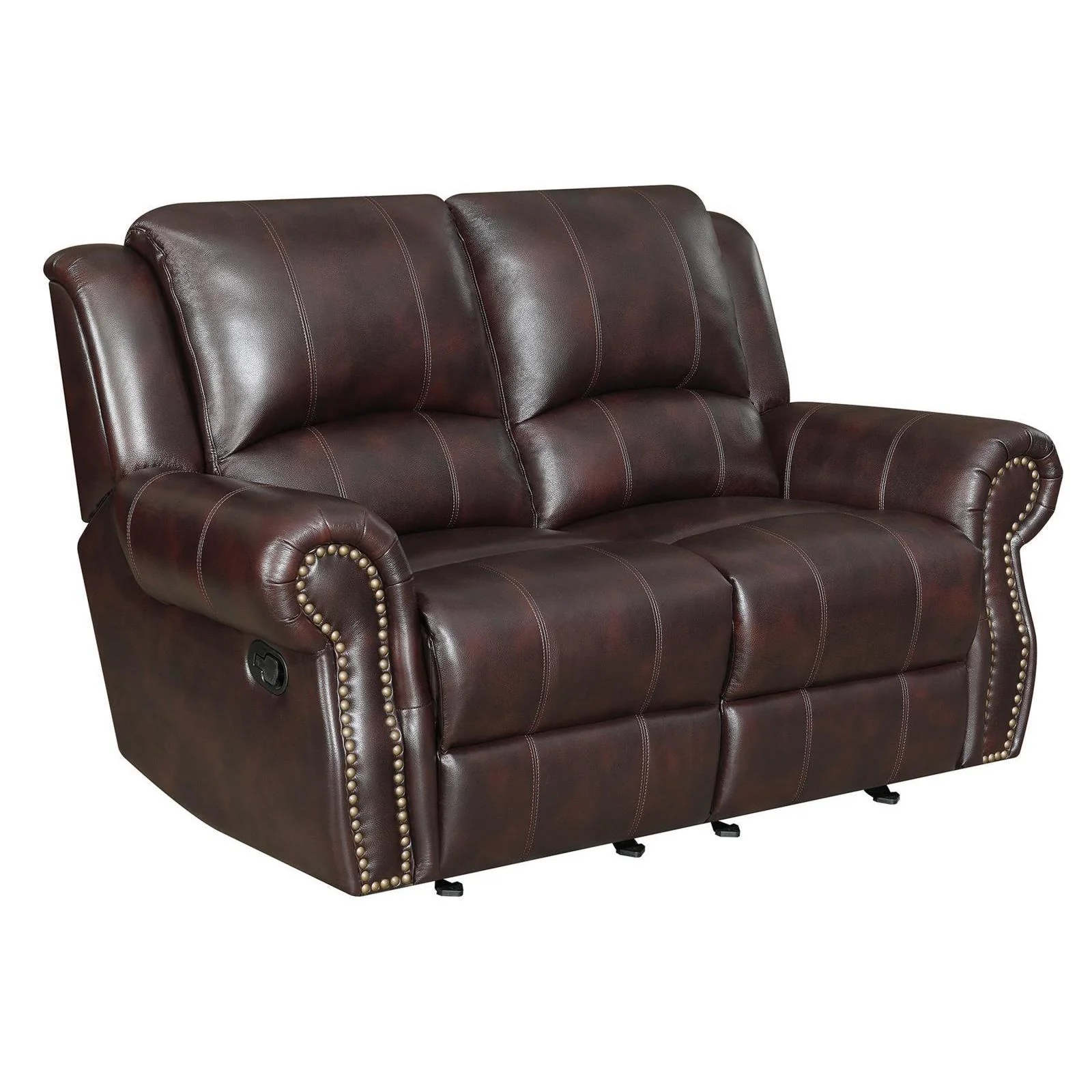 Sir Rawlinson Motion Collection - Glider Loveseat - Dark Brown