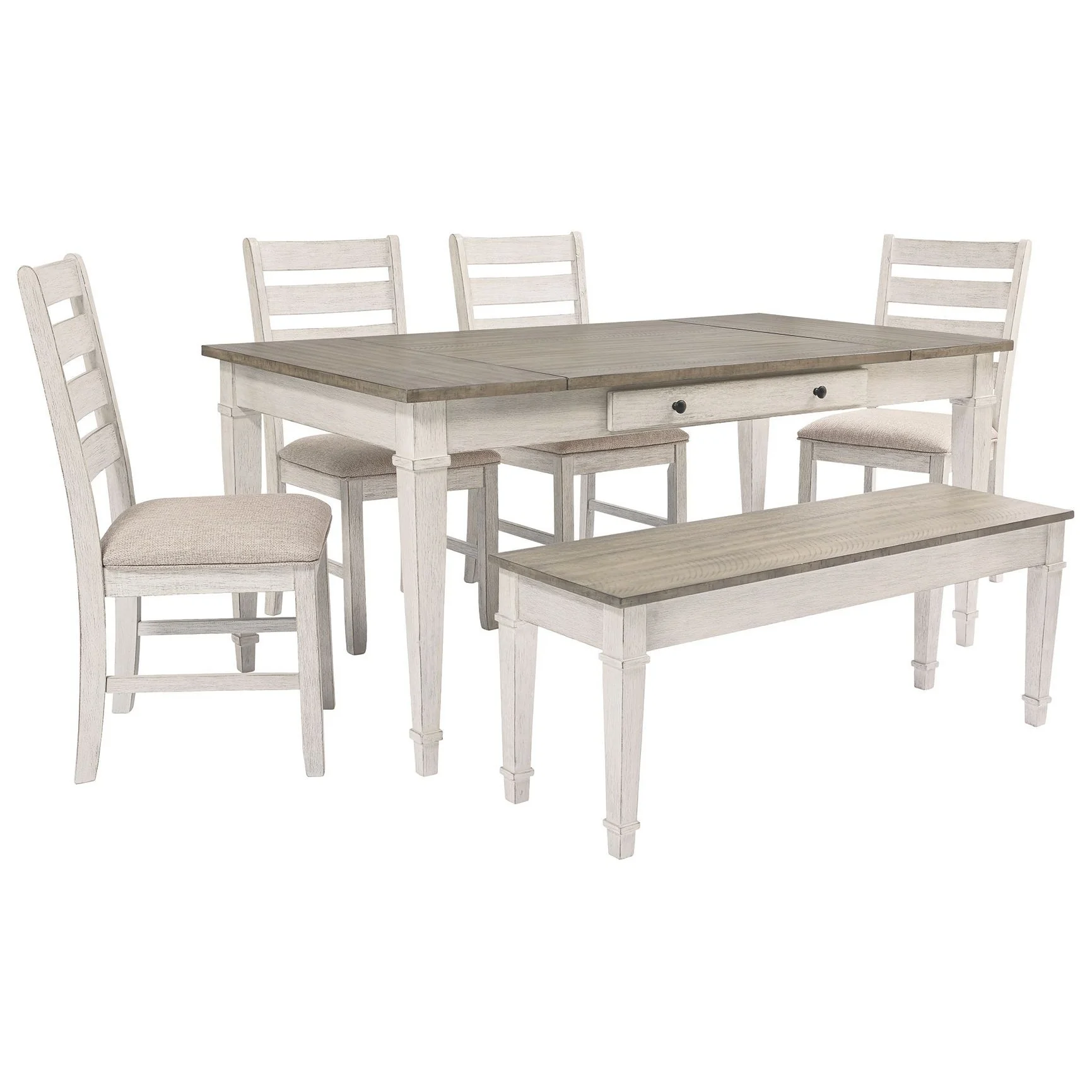 Skempton - White - Rect Drm Table W/storage - Image 3
