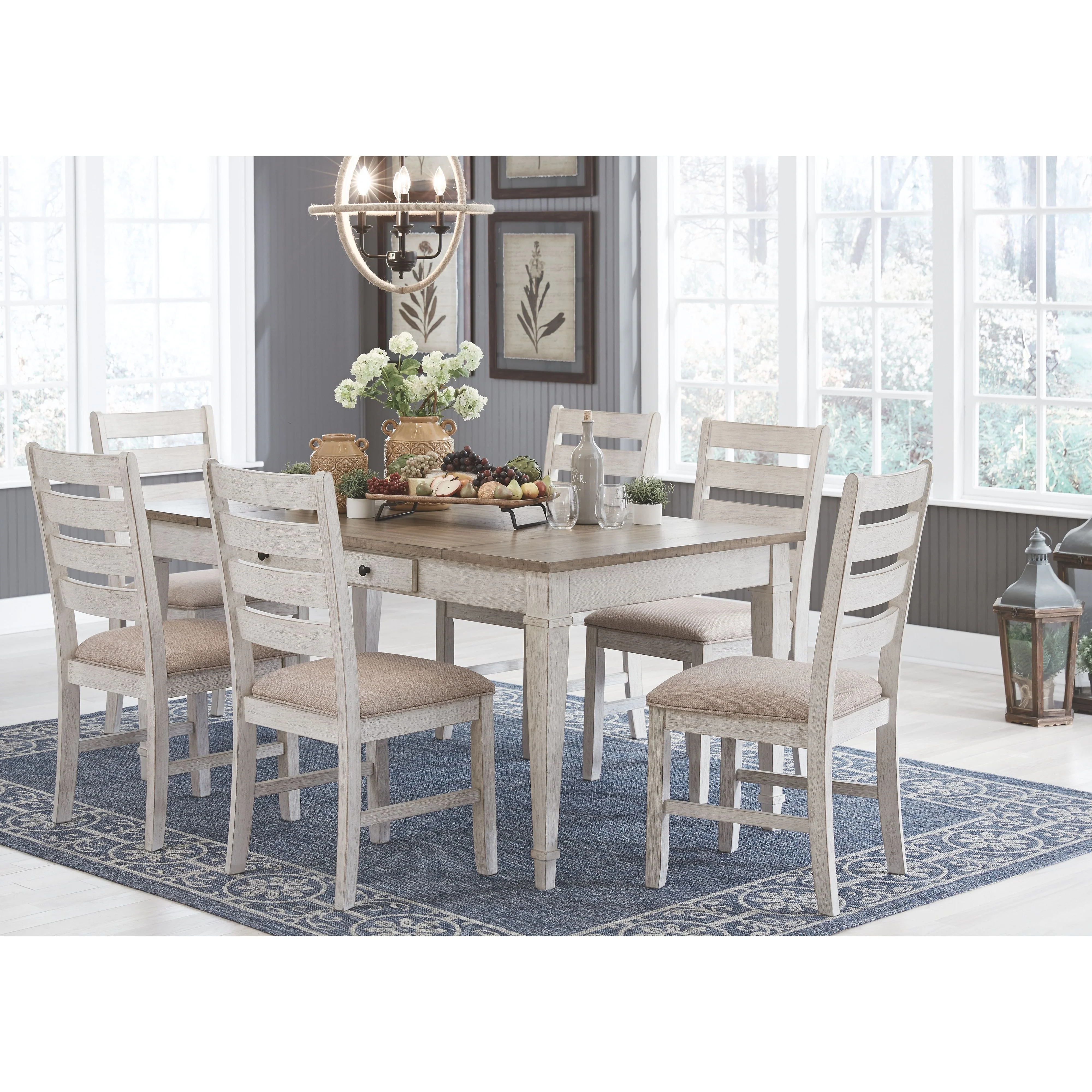 Skempton - White - Rect Drm Table W/storage - Image 8