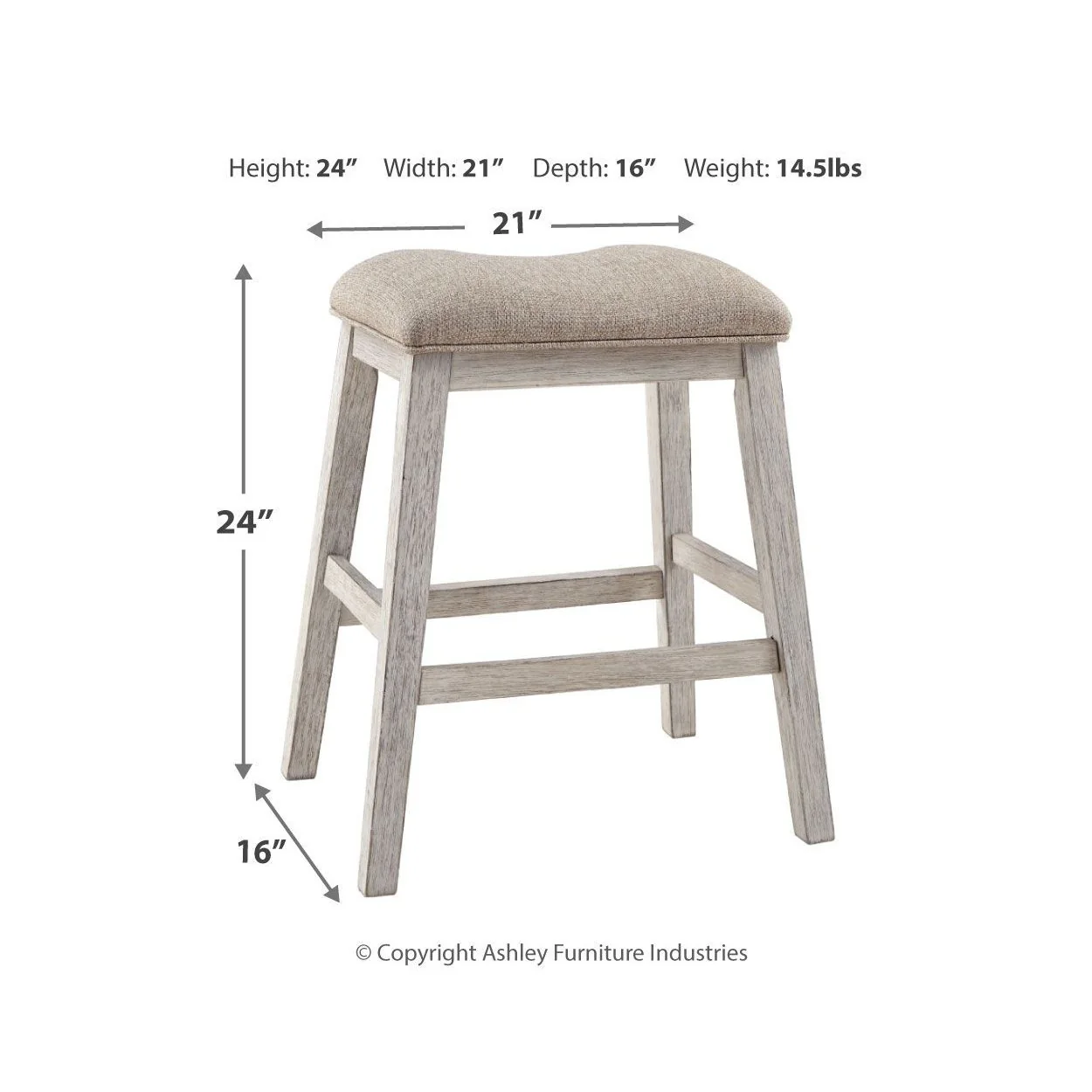 Skempton - White - Upholstered Stool (2/cn) - Image 14
