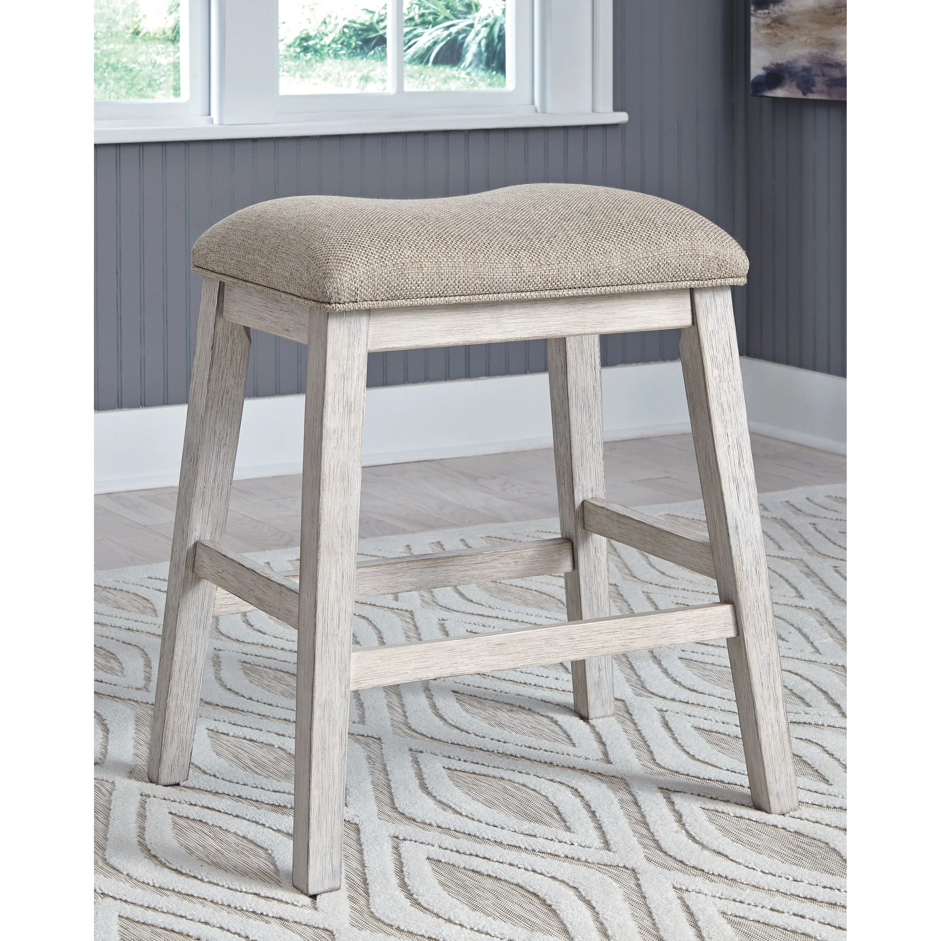 Skempton - White - Upholstered Stool (2/cn) - Image 2