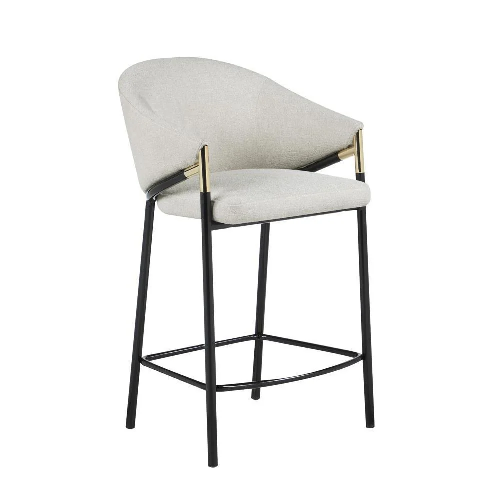 Sloped Arm Counter Height Stools - Beige (set Of 2) - Image 2