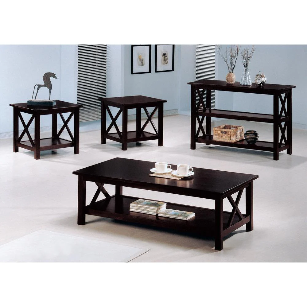 Sofa Table With 2-shelf - Black - Image 2