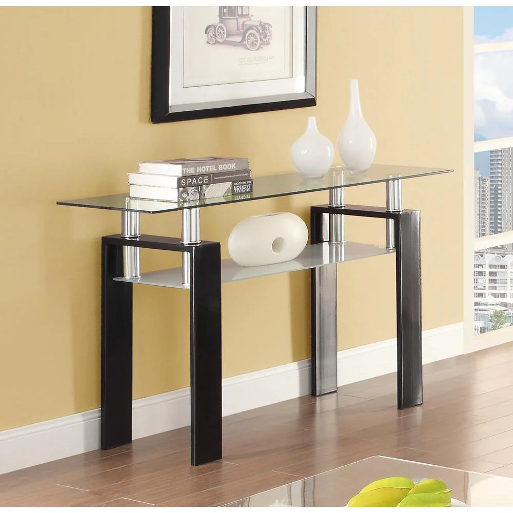 Sofa Table With Shelf - Black
