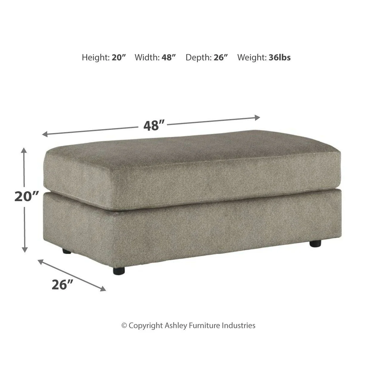 Soletren - Ash - Oversized Accent Ottoman - Image 10