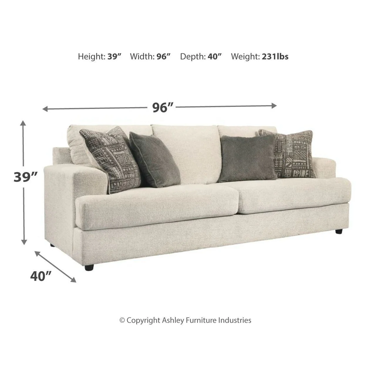 Ashley Soletren Queen Sofa Sleeper in Stone - Image 4