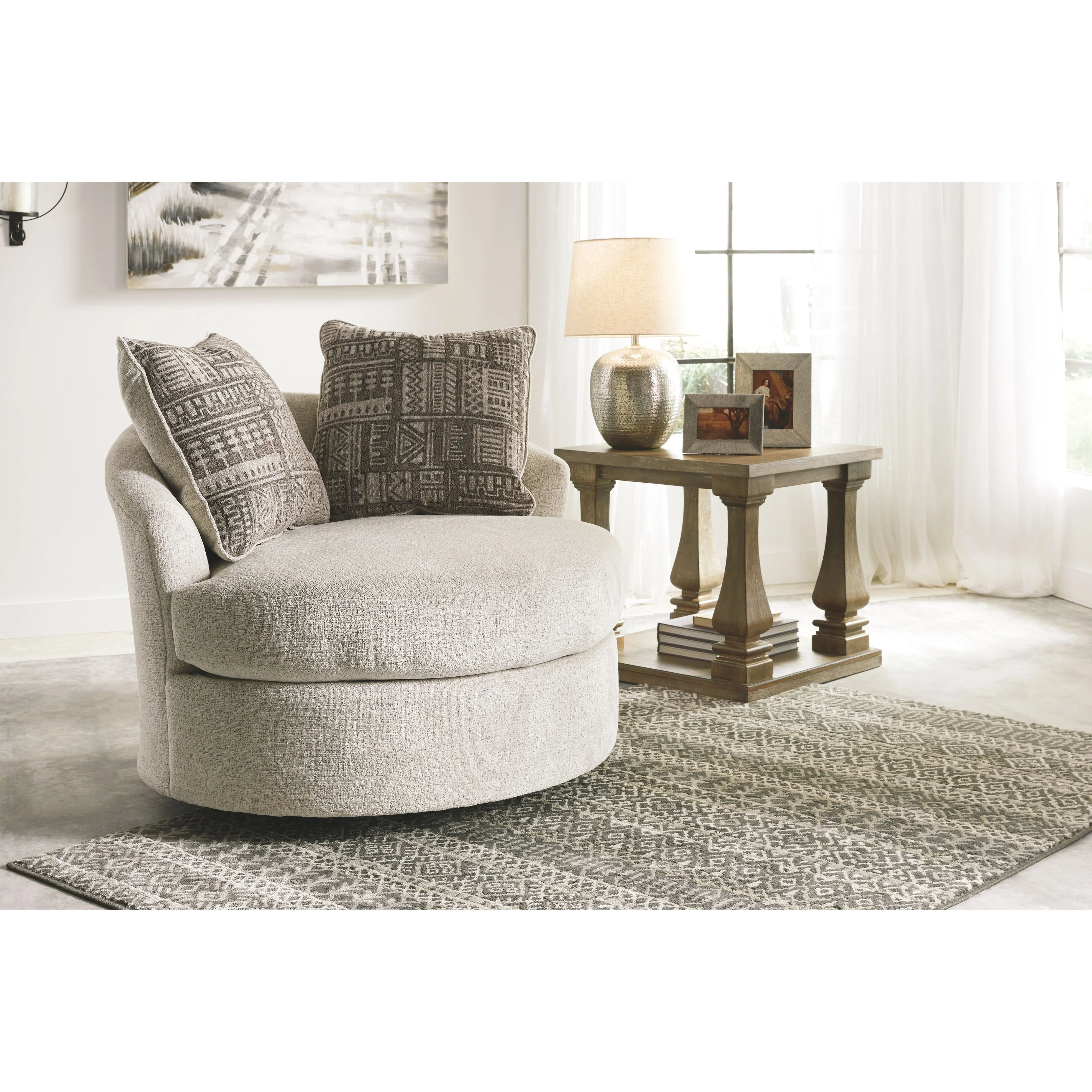 Soletren - Stone - Swivel Accent Chair - Image 15