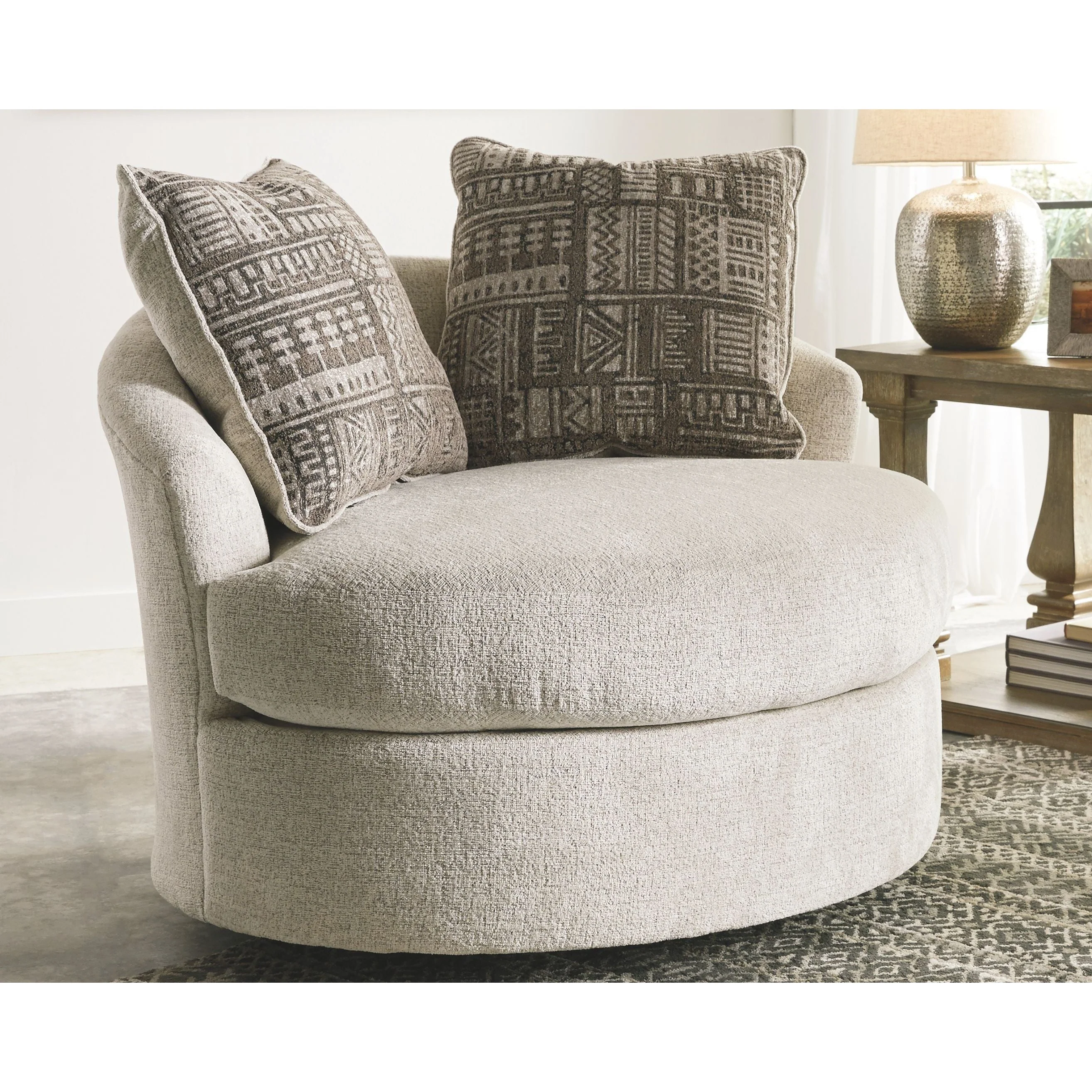 Soletren - Stone - Swivel Accent Chair - Image 7