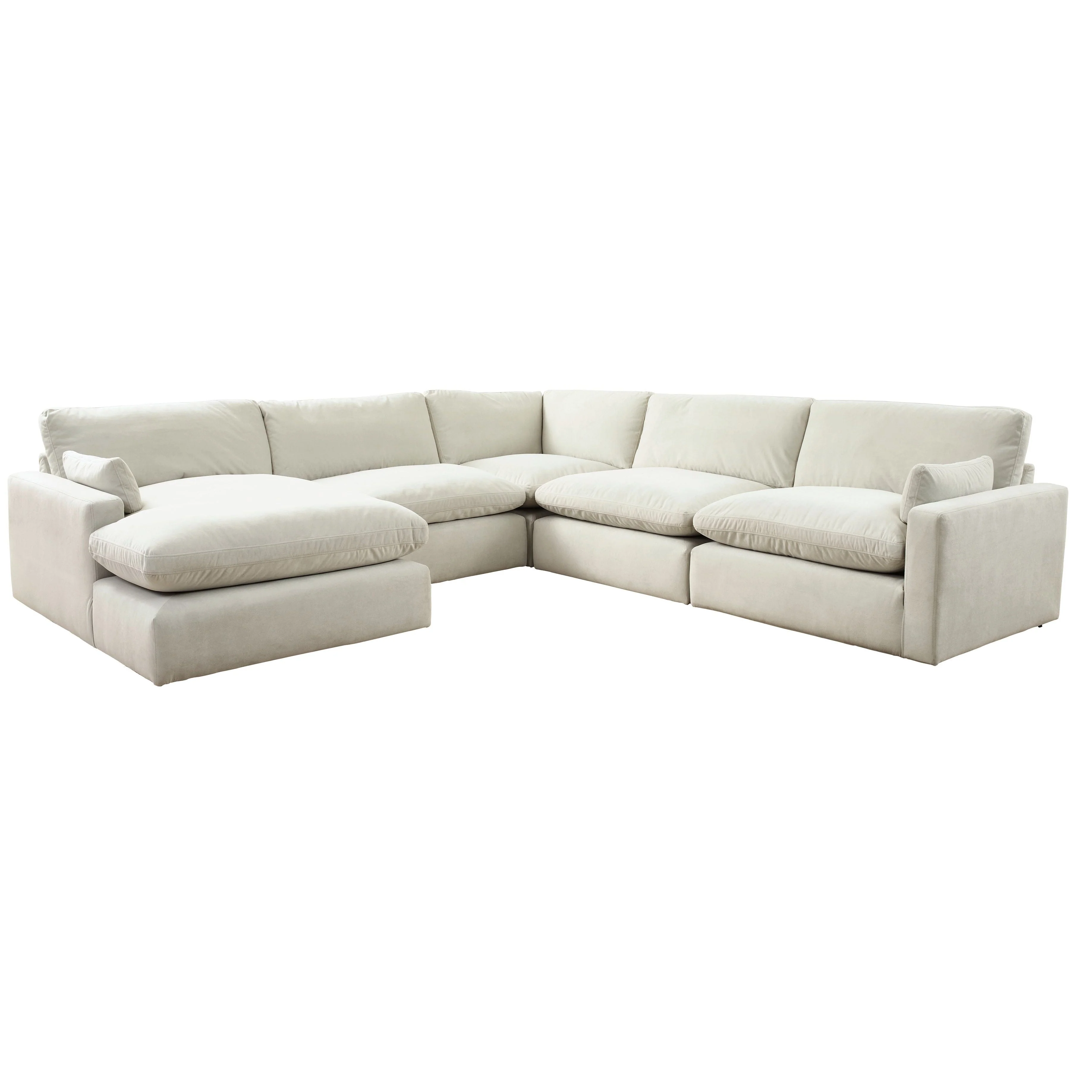 Ashley Sophie Left Chaise 5 Piece Sectional in Ivory - Image 5