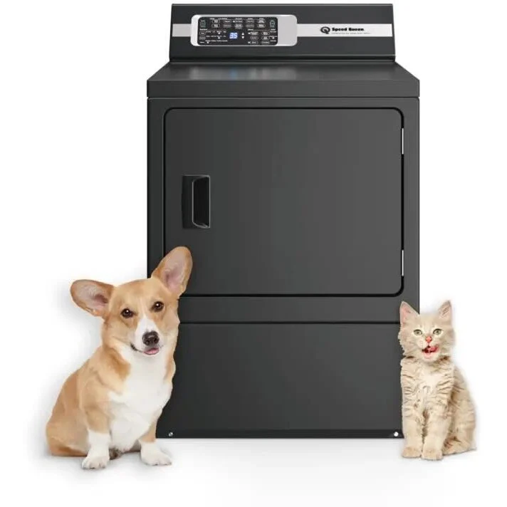 Speed Queen DR7 Sanitizing Electric Dryer with Pet Plus™ | Steam | Over-dry Protection Technology | 7-Year Warranty in Black - Image 3