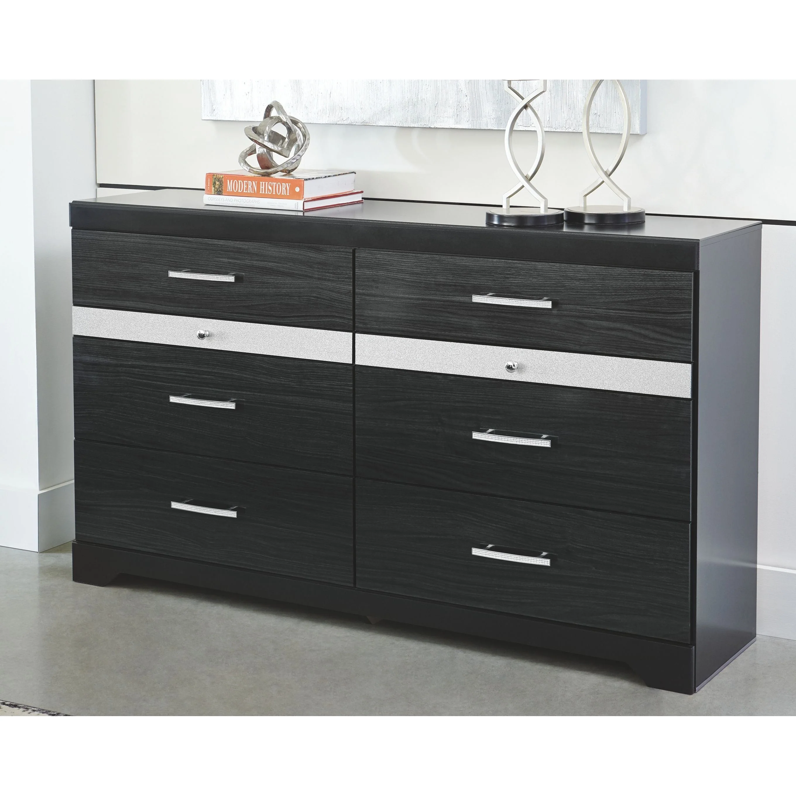 Starberry - Black - Eight Drawer Dresser - Image 2